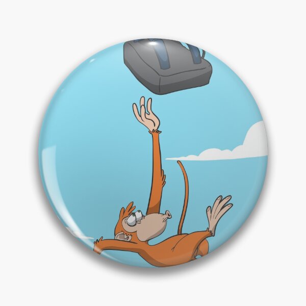Item preview, Monkey skydiver catching parachute designed and sold by Monkey Ful.