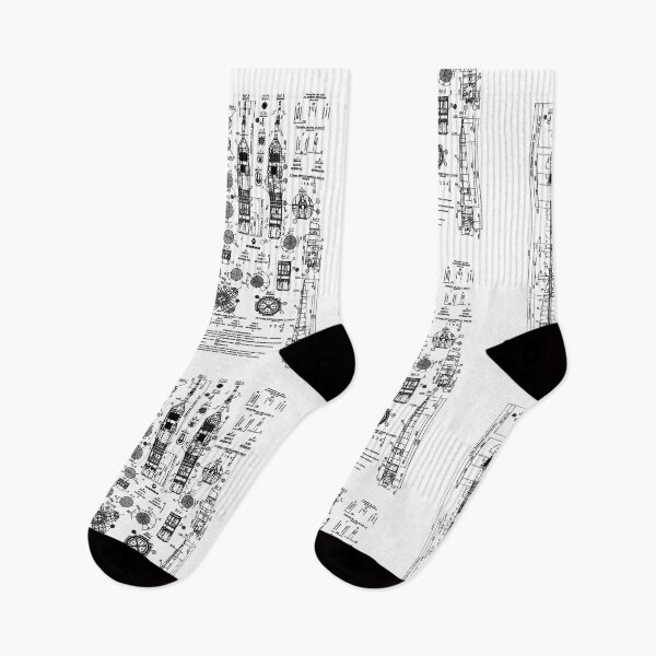 Item preview, Soyez Rocket Blueprint Black designed and sold by Auto-Prints.
