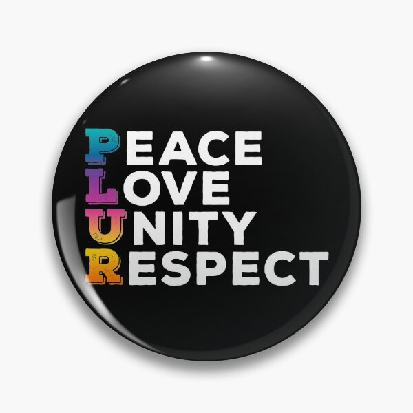 Item preview, PLUR, Peace Love Unity Respect– Uplifting Trance Rave Culture Acronym designed and sold by The Green Corner.
