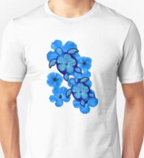 Blaue hawaiische Honu Schildkröten Slim Fit T-Shirt