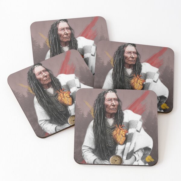 Item preview, Native Red Indian of North America with Open Heart and Clock designed and sold by KALEIDOSCOPE UK.
