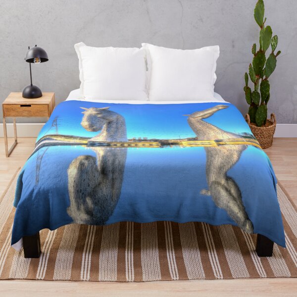 the Kelpies , Helix Park , the Kelpies are the largest equine sculptures in the world Throw Blanket