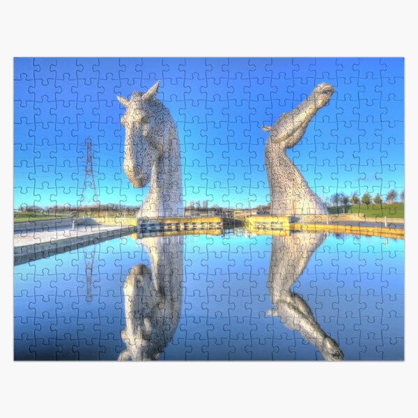 the Kelpies , Helix Park , the Kelpies are the largest equine sculptures in the world Jigsaw Puzzle