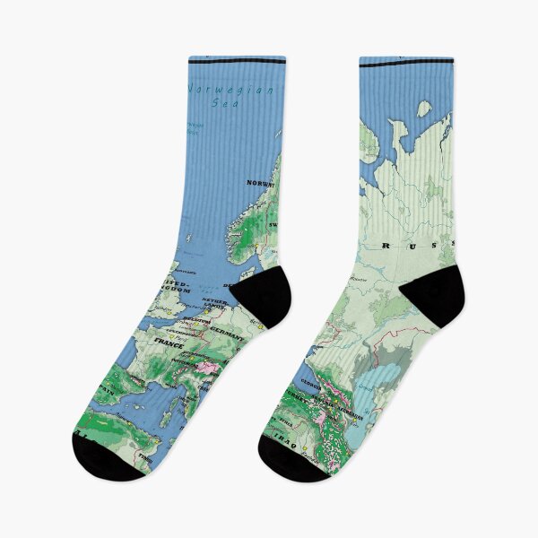 Item preview, detailed physical map of EUROPE topographic map of EUROPE with Country names, Capitals and Major Lakes and Rivers designed and sold by mashmosh.