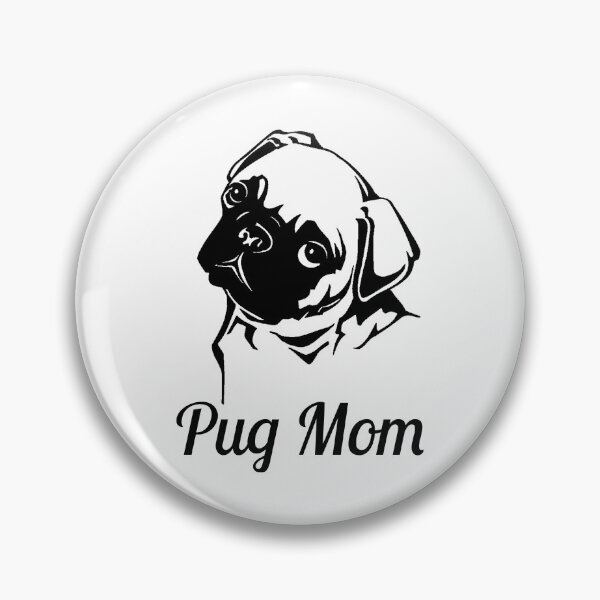 Item preview, Diseño de estampado negro de mamá Pug para hombres y mujeres. designed and sold by DIQDESIGN.