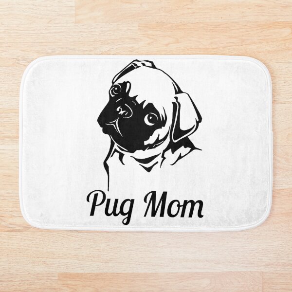 Item preview, Pug mom black print design for men and women.  designed and sold by DIQDESIGN.