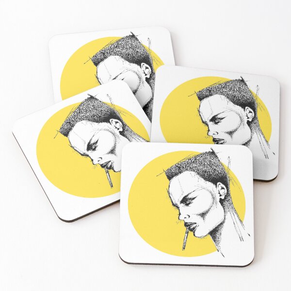Item preview, Pop icon Miss Grace Jones legendary star - YELLOW designed and sold by Francesco Carli.