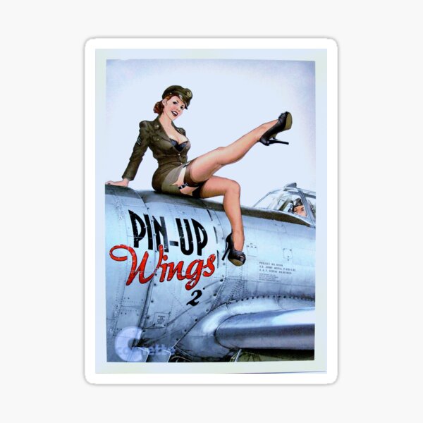 Pinup Wings Girlie WWII Nose Art Gams Sticker