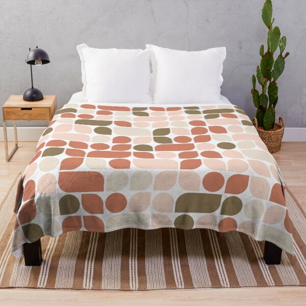 Item preview, Geometric shapes in repeated asymmetrical pattern in pastel color palette designed and sold by acidmit.