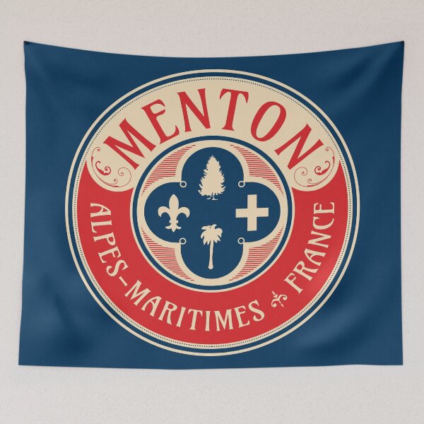 Item preview, Menton, Alpes-Maritimes, France, Art Nouveau T-Shirt + Sticker Design designed and sold by ROADTROOPER.