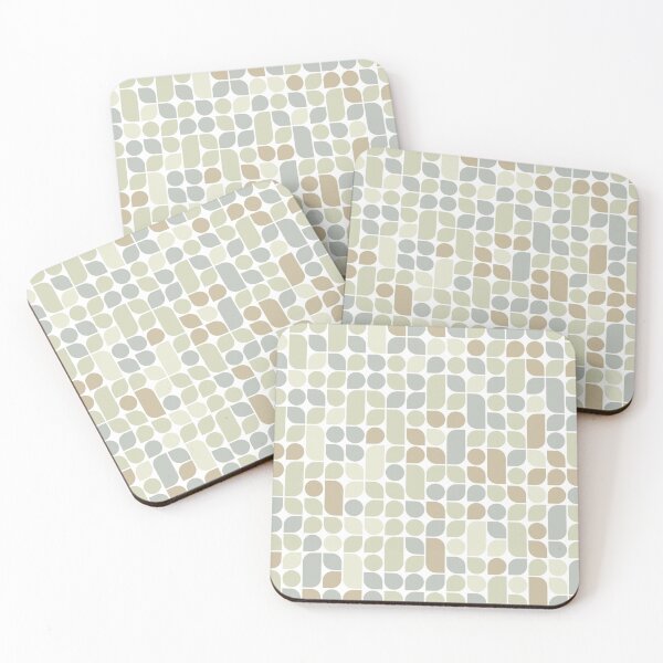 Artikelvorschau, Repeated asymmetrical pattern with geometric shapes in pastel color palette entworfen und verkauft von acidmit.