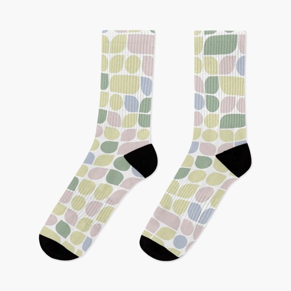 Item preview, Repeated asymmetrical pattern in pastel color palette with geometric shapes designed and sold by acidmit.