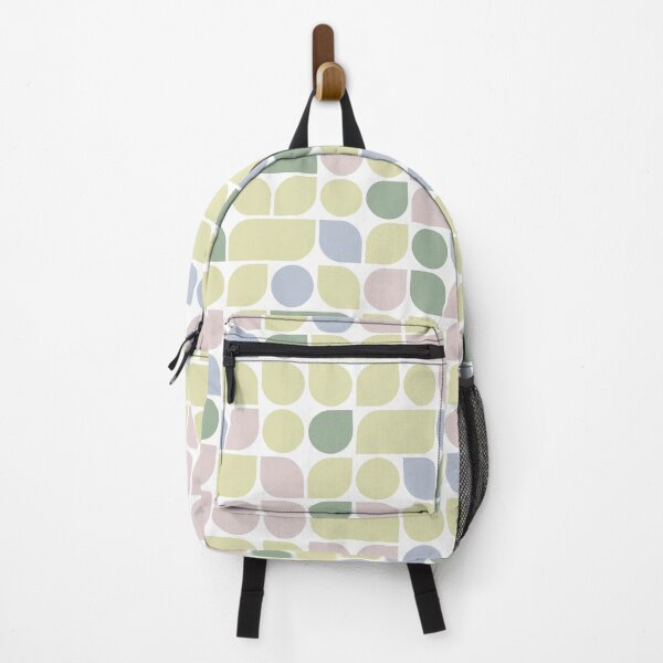 Item preview, Repeated asymmetrical pattern in pastel color palette with geometric shapes designed and sold by acidmit.