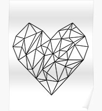 Geometric Heart Poster