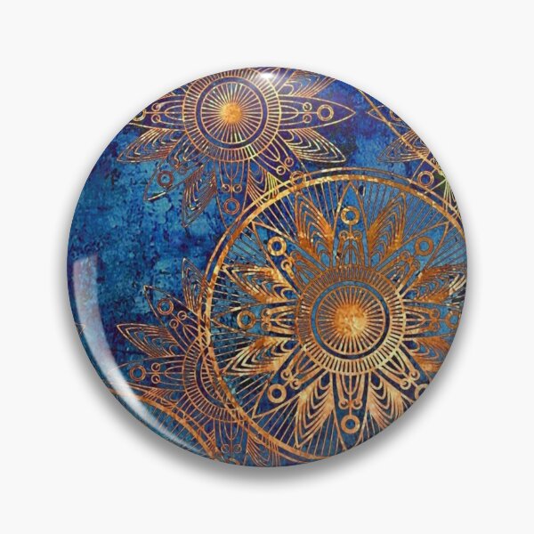 Item preview, Abstract Art Print With Vibrant Blue, Gold & Bronze Tones designed and sold by Harman83.