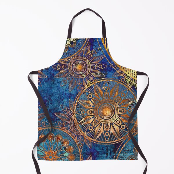 Item preview, Abstract Art Print With Vibrant Blue, Gold & Bronze Tones designed and sold by Harman83.