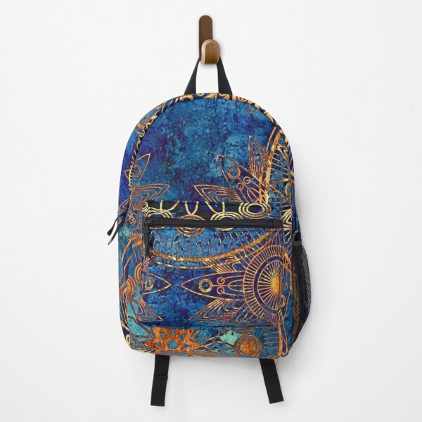 Item preview, Abstract Art Print With Vibrant Blue, Gold & Bronze Tones designed and sold by Harman83.