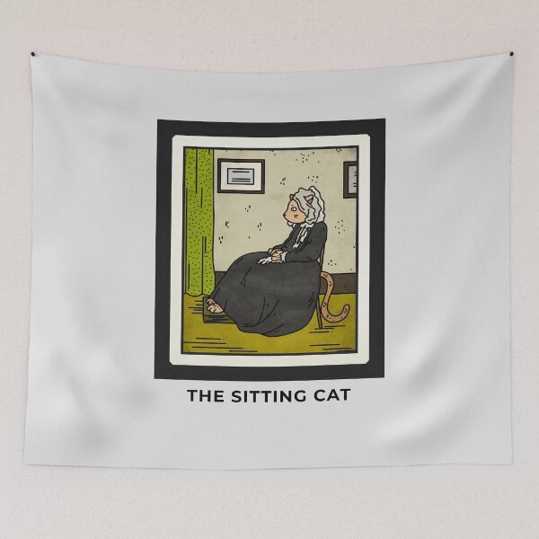 Item preview, Art Parody - The Sitting Cat designed and sold by ManiaTeec.