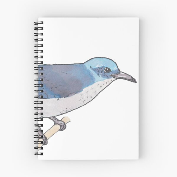 Item preview, California Scrub Jay bird species watercolor art designed and sold by TheWaterBirds.