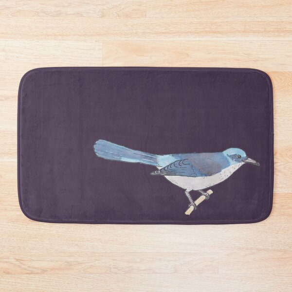 Item preview, California Scrub Jay bird species watercolor art designed and sold by TheWaterBirds.