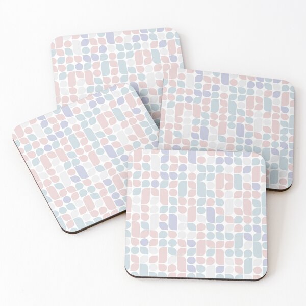 Artikelvorschau, Geometric shapes in repeated asymmetrical mosaic in pastel color palette entworfen und verkauft von acidmit.