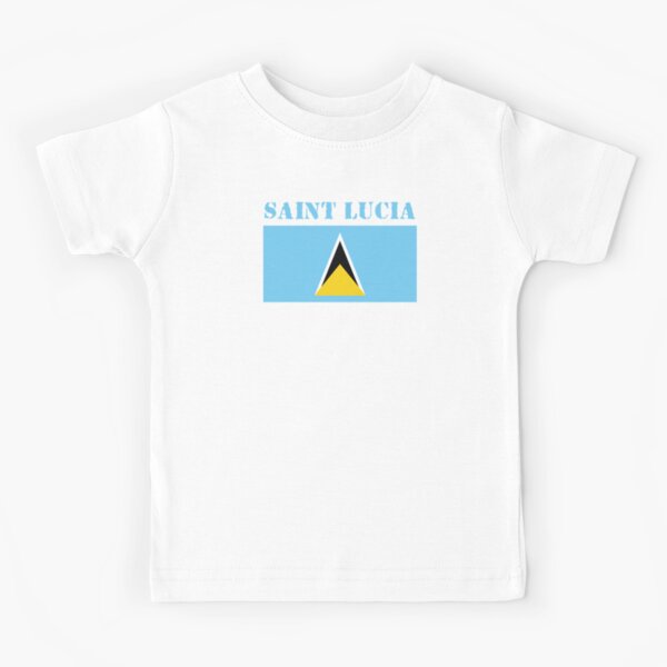 Saint Lucia Map Flag Kids T-Shirt for Sale by MKCoolDesigns MK