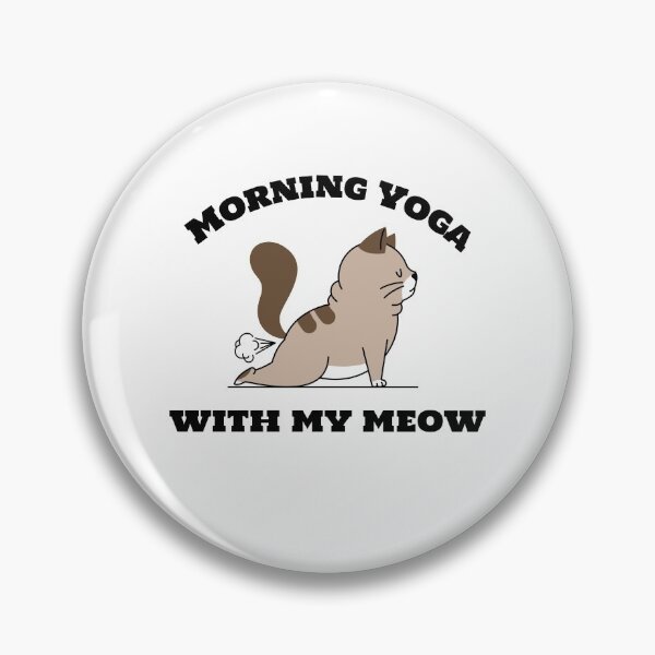 Item preview, Morning Yoga with my Meow - exhale designed and sold by Fit & Fun  Gallery.