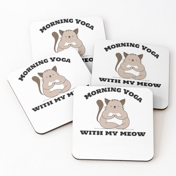 Item preview, Morning Yoga with my Meow - Namaste designed and sold by Fit & Fun  Gallery.