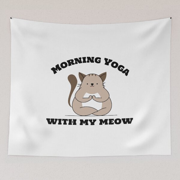 Item preview, Morning Yoga with my Meow - Namaste designed and sold by Fit & Fun  Gallery.