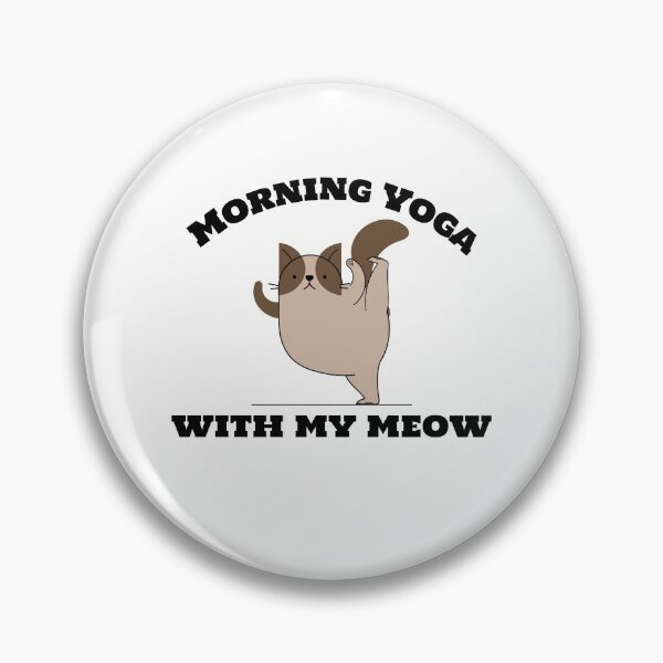 Item preview, Morning Yoga with my Meow -  a designed and sold by Fit & Fun  Gallery.