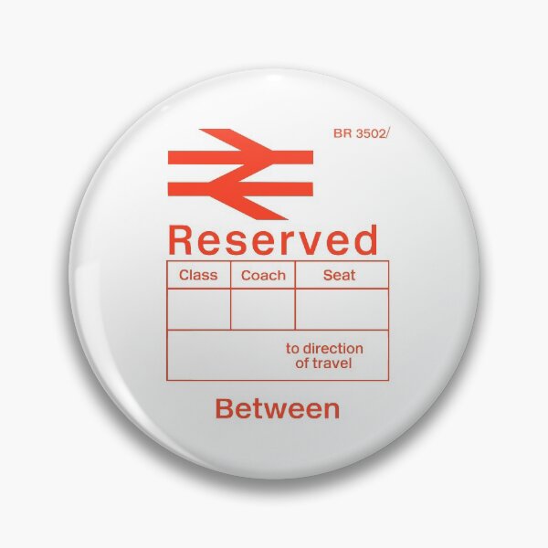 Artikelvorschau, British Rail Reservierungsetikett entworfen und verkauft von CherryCassette.