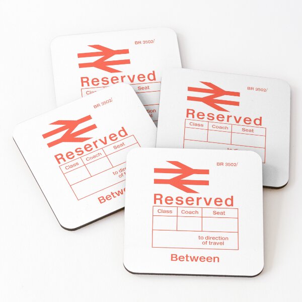 Item preview, British Rail Reservation Label designed and sold by CherryCassette.