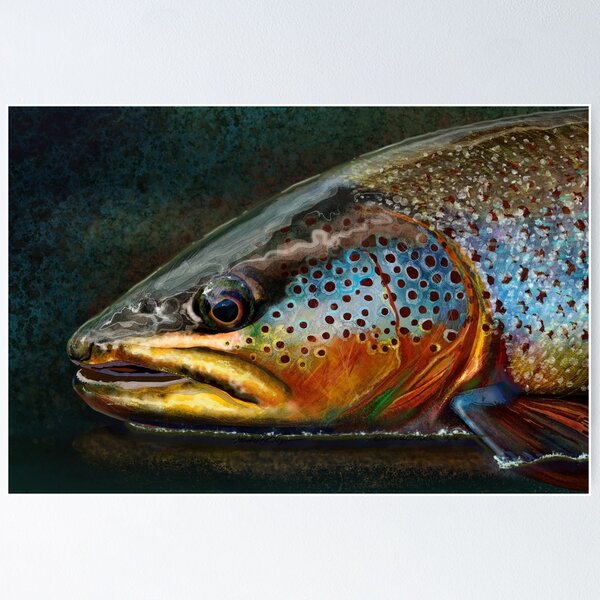 Item preview, The Night Hunter Wild Brown Trout designed and sold by fishweardesigns.