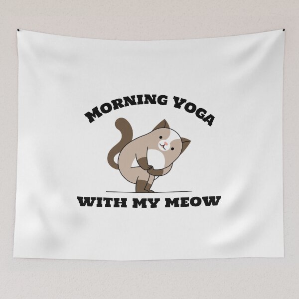 Item preview, Morning Yoga with my Meow -  B designed and sold by Fit & Fun  Gallery.