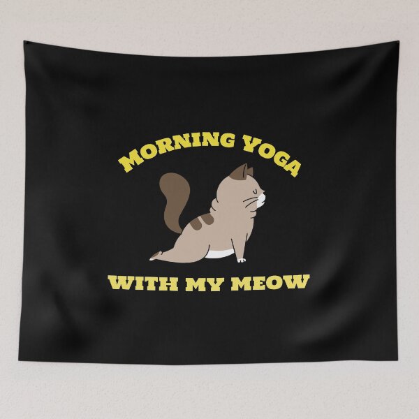 Item preview, Copy of Morning Yoga with my Meow -  exhale B designed and sold by Fit & Fun  Gallery.