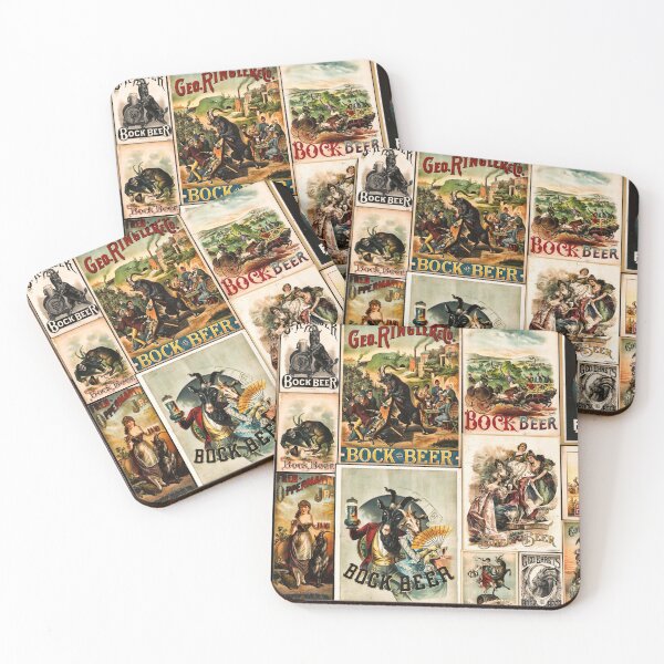 Item preview, Vintage Bock Beer Posters Collage designed and sold by James DeFazio.