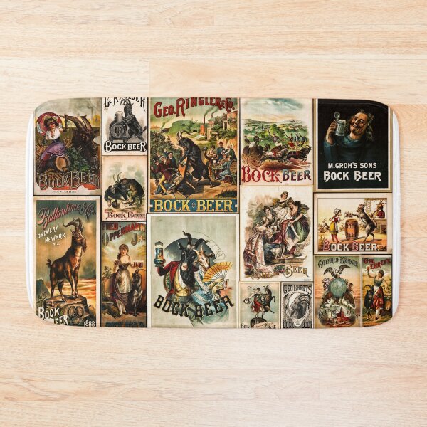 Artikelvorschau, Vintage Bock Bier Poster Collage entworfen und verkauft von James DeFazio.