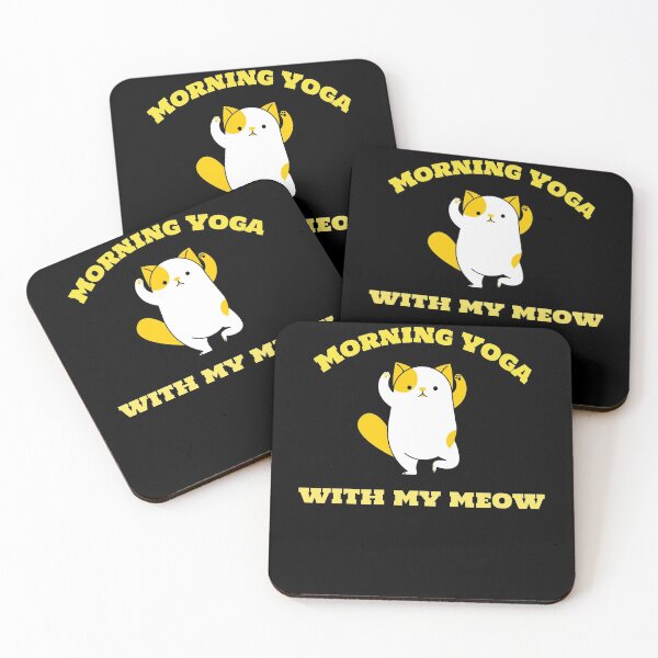 Item preview, Morning Yoga with my Meow -  BZ designed and sold by Fit & Fun  Gallery.