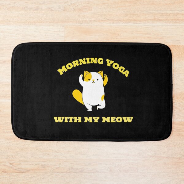 Item preview, Morning Yoga with my Meow -  BZ designed and sold by Fit & Fun  Gallery.