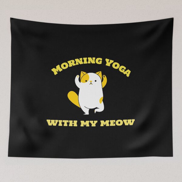 Item preview, Morning Yoga with my Meow -  BZ designed and sold by Fit & Fun  Gallery.