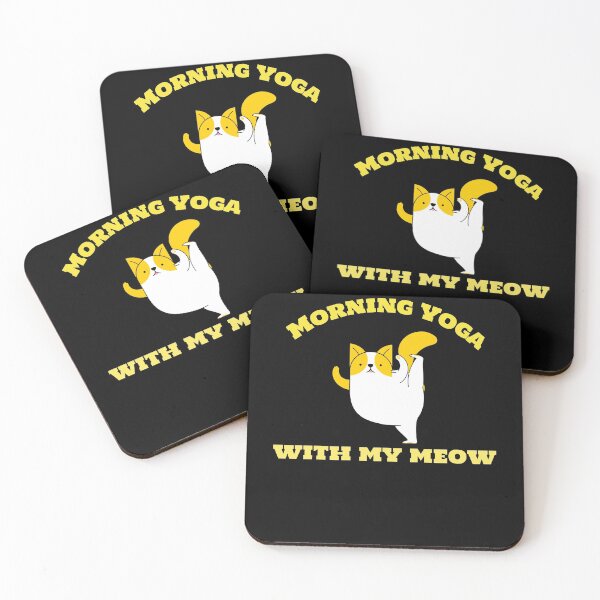 Item preview, Morning Yoga with my Meow -  BT designed and sold by Fit & Fun  Gallery.