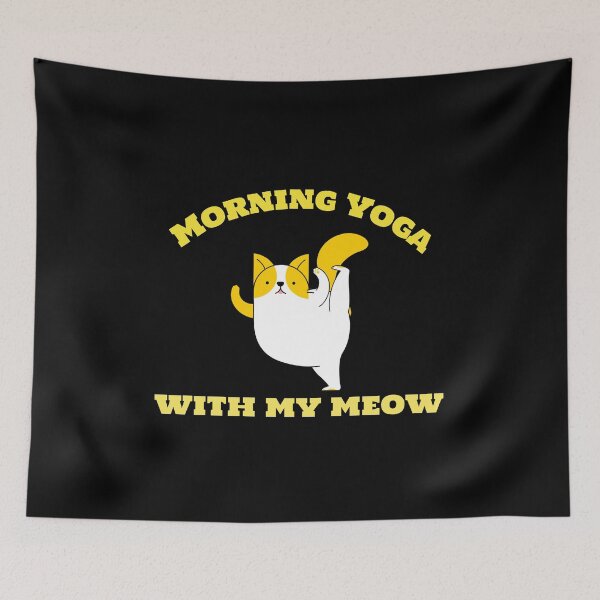 Item preview, Morning Yoga with my Meow -  BT designed and sold by Fit & Fun  Gallery.