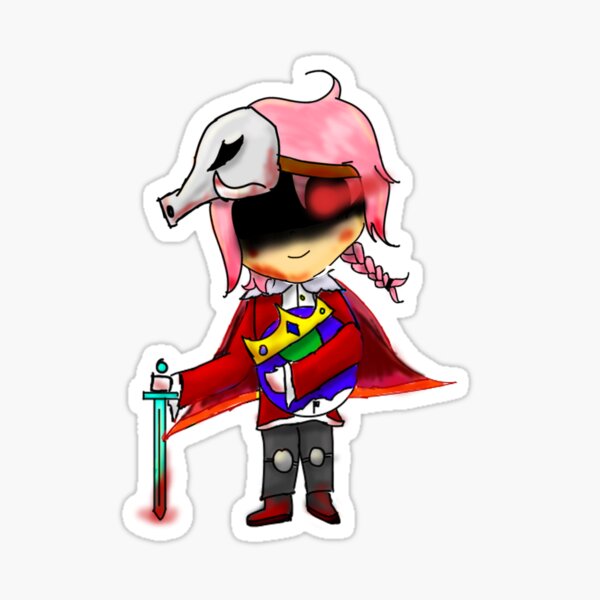 Scary SMPEarth Technoblade! Chibi Version Sticker