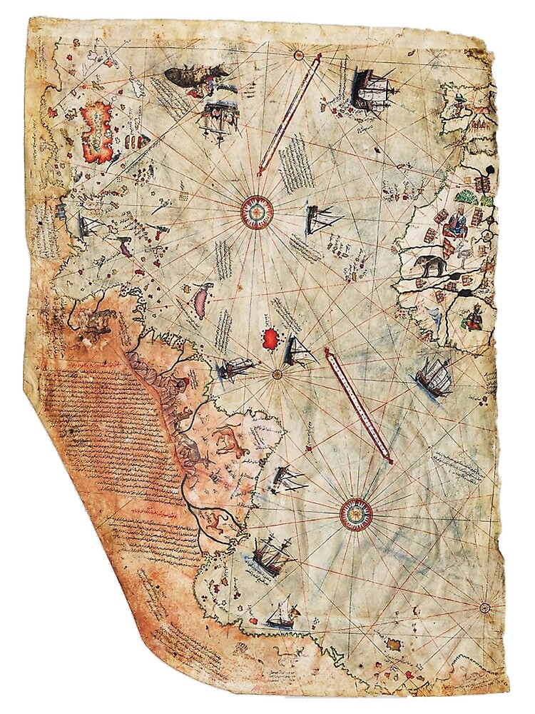 "Piri Reis World Map" Poster for Sale by RosalinaGailey Redbubble