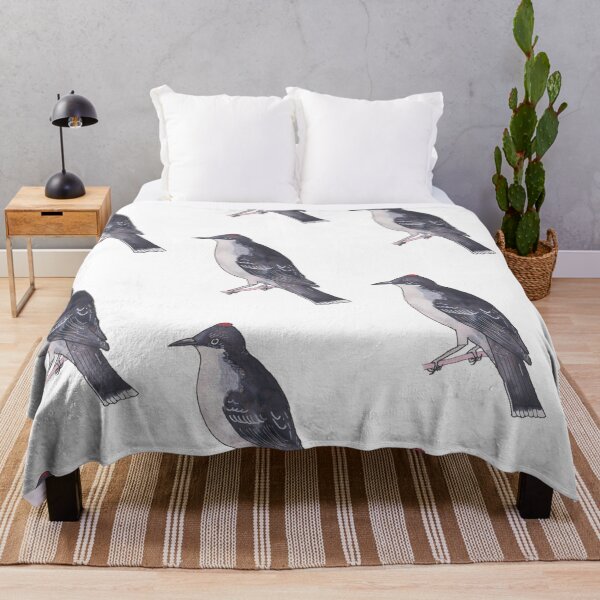 Item preview, Eastern Kingbird bird species watercolor art designed and sold by TheWaterBirds.