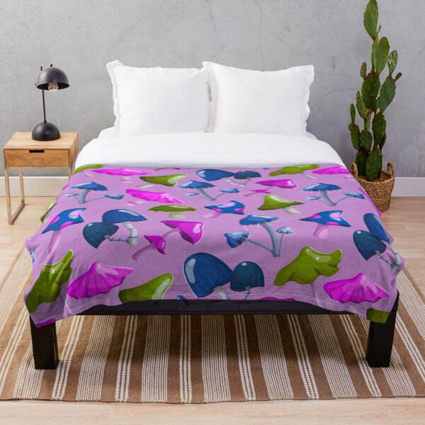 Item preview, Colorful Mushroom Pattern - Purple Pink Blue Green designed and sold by NoMatterLab.