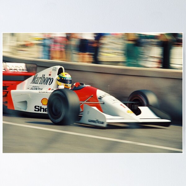 Ayrton Senna F1 Car and Helmet Poster Print Mclaren Wall Art Gift  Illustration, Painting unframed 