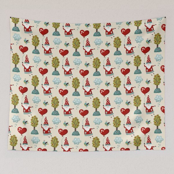 Item preview, Valentine's Day Pattern Print Art Design - Valentines Day - Gnomes designed and sold by Spot Sweet.
