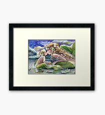 The End of a Perfect Day in Greens Framed Print