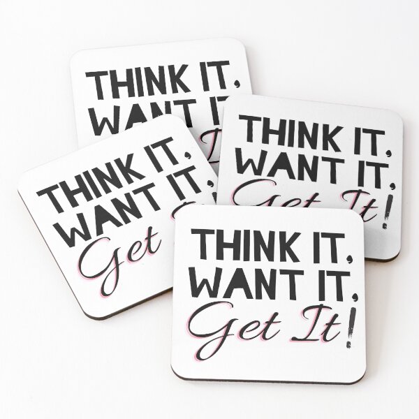 Item preview, BLACK Think it Want it Get it  designed and sold by OMdesign10.